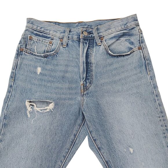 Levis 501s Skinny Jeans Womens 27 Blue Vintage 80s Big E High Rise Button Fly - Picture 2 of 14